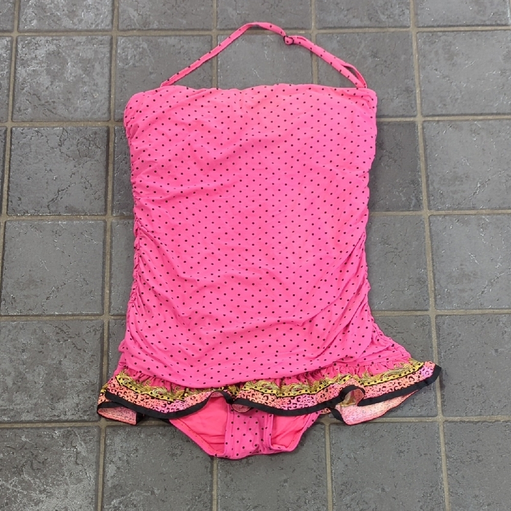 Pink Polka Dot Large 36d Cup Swim Suit